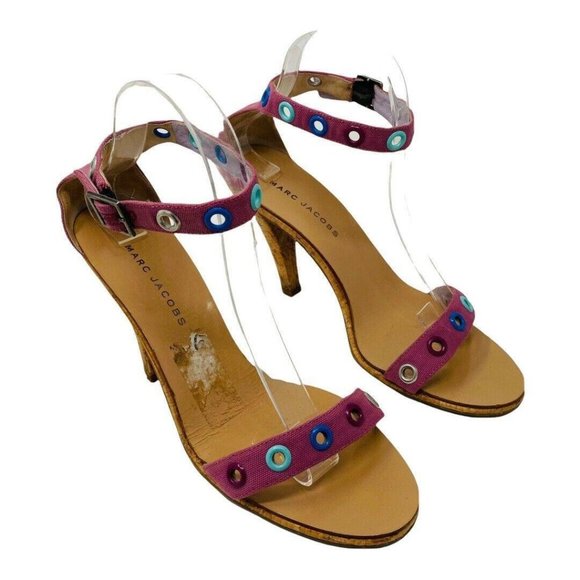 Marc Jacobs Shoes - Marc Jacobs Pink Retro Cork Pumps Heels Grommet